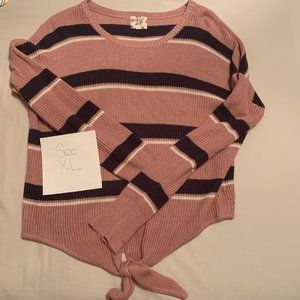 Pink Striped Sweater